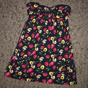 Vintage Rare Y2K Abercrombie & Fitch Strapless Floral Dress, Size L, New